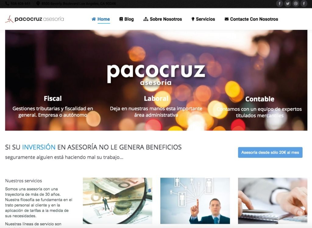 Diseño web gestoria laboral fiscal y contable